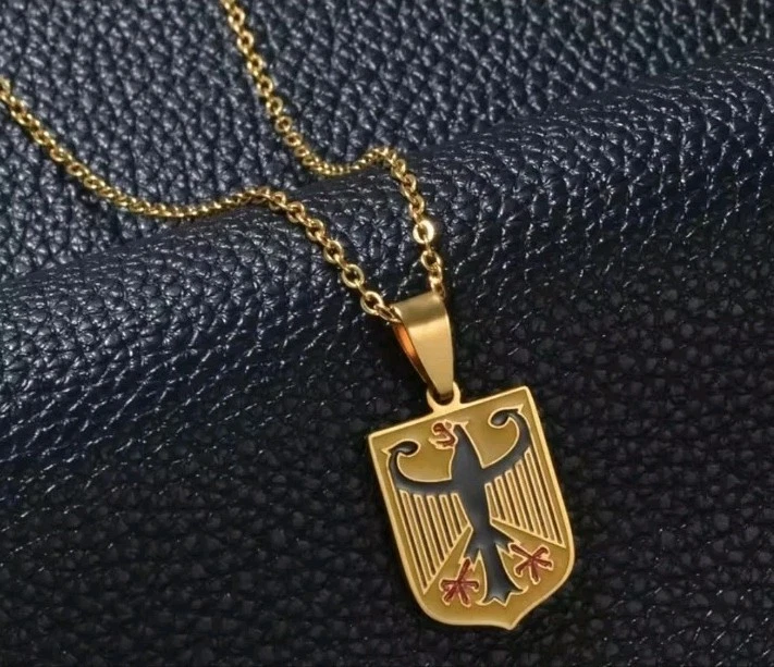 Unisex Halskette Edelstahl mit Deutscher Adler Anhänger – Top Geschenk. Neu  - Bild 1 von 1