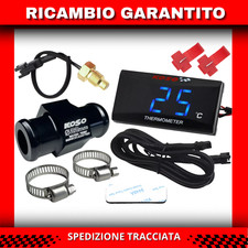 TERMOMETRO DIGITALE MOTO con raccordo tubo acqua sensore di temperatura 22mm