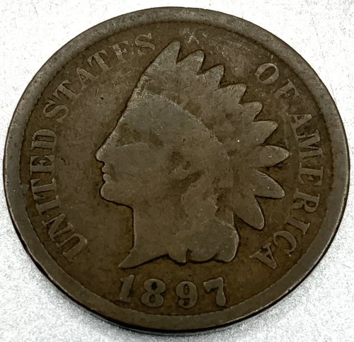 1897 Indian Head Cent Good Condition Penny 1c Cent - SV254