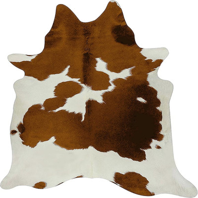 Urban Buck Brown White Cowhide Area Rug Natural Premium Quality Cow Skin Hair