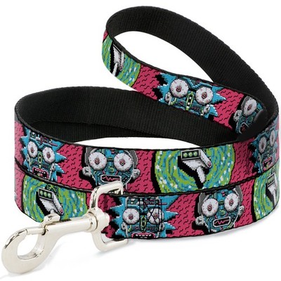 Dog Leash 6-FEET Rick and Morty Circuit Faces/Portal Gun Pink (US IMPORT)