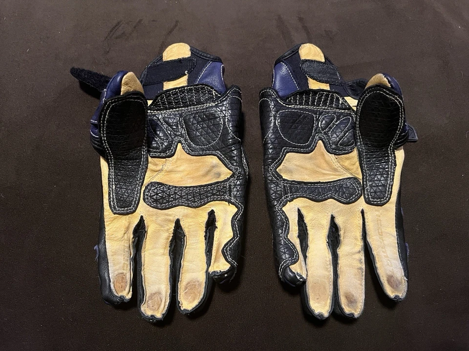 Luvas curtas Icon Overlord. Azul, tamanho pequeno - Imagem 3 de 4