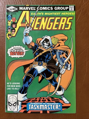 #ad The Avengers #196 KEY: VF to NM Up 1st Task Master Marvel Comics 1980 $7 Ship $107.99