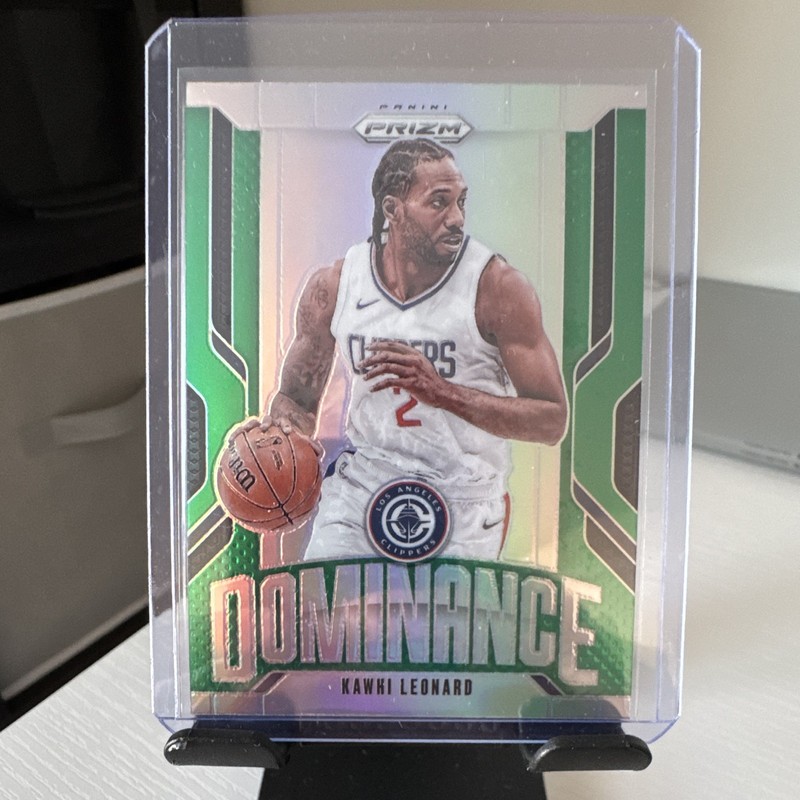 Panini 2024-25 Prizm Green Dominance Insert Kawhi Leonard Clippers #18