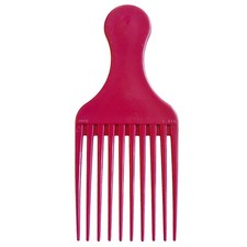 Vtg Pink Lift Comb Hair Pick w/ Handle Retro Hair Care USA Goody 80s Unbreakable