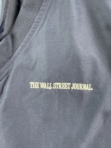 NWT Vintage The Wall Street Journal Vest Mens Large Navy Eversole Windbreaker image 2