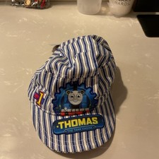 Thomas The Tank Kid  s Hat Cap Youth Engine Baseball Blue White Denim Striped