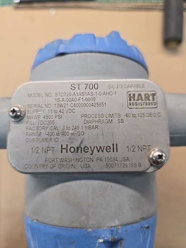HONEYWELL STD720-A1AS1AS-1-0-AHC-11S-A-00A0-F1-0000 Pressure T - Picture 2 of 5