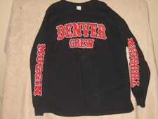 Support 81 DENVER CREW Black Long Sleeve T-shirt Hells Angels Red & White 666