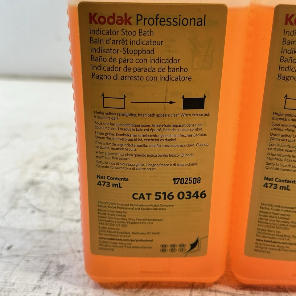 4-Kodak Indicator Stop Bath Liquid for Black & White Film & Paper, 5160346 - Image 2 of 4