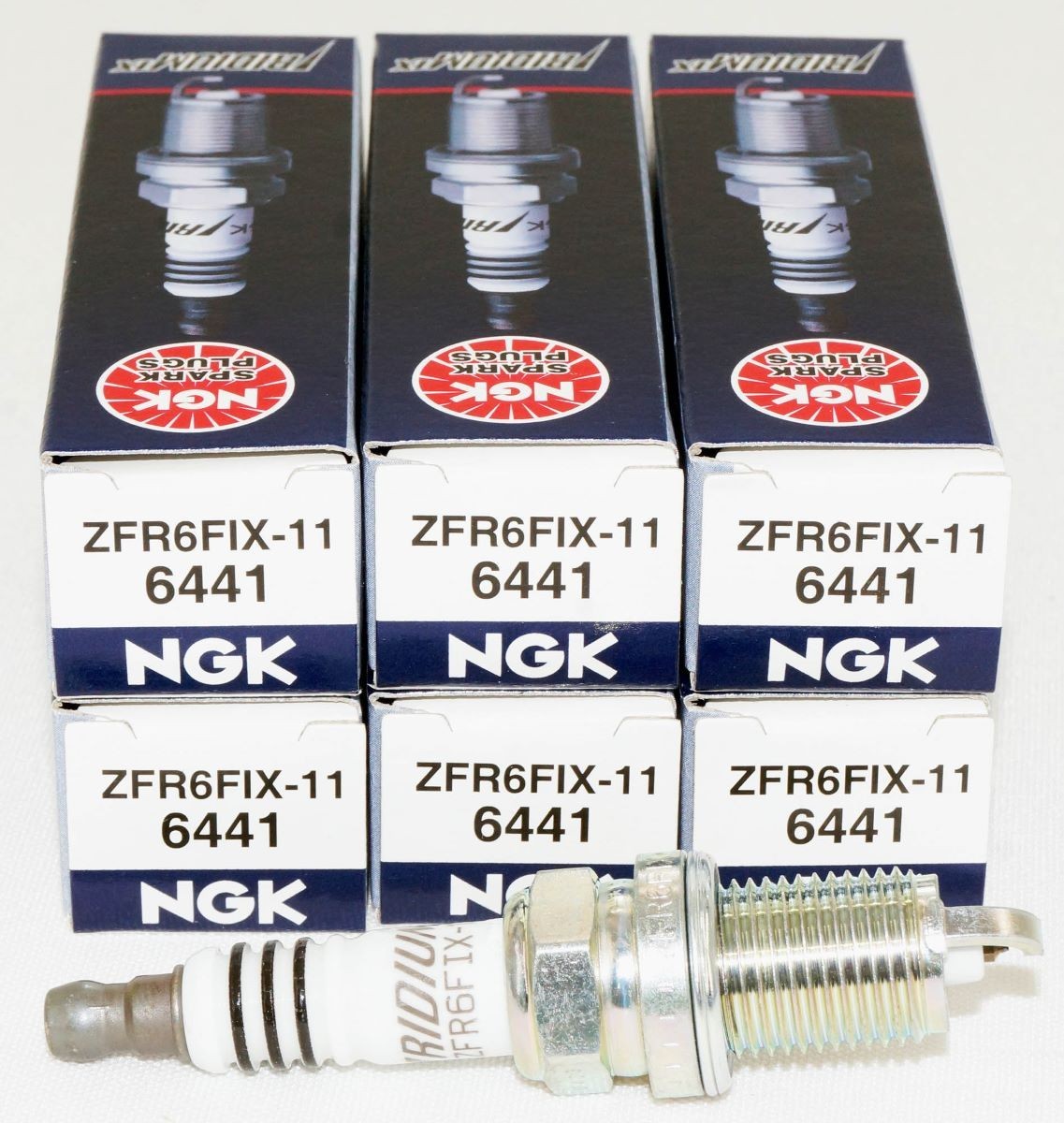 6 Pack Genuine NGK 6441 Iridium IX Spark Plugs ZFR6FIX11 for Mopar Acura Ford