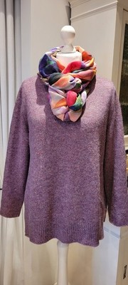 OSKA Pullover Damen Alpaka Wollgemisch Flieder Größe 2 (ca. Gr. 44/46) Neu!