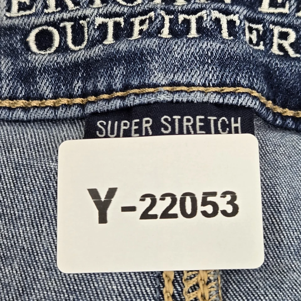 American Eagle Outfitters Women Shorts 14 Blue Denim Shortie Super Stretch - Image 2 of 4