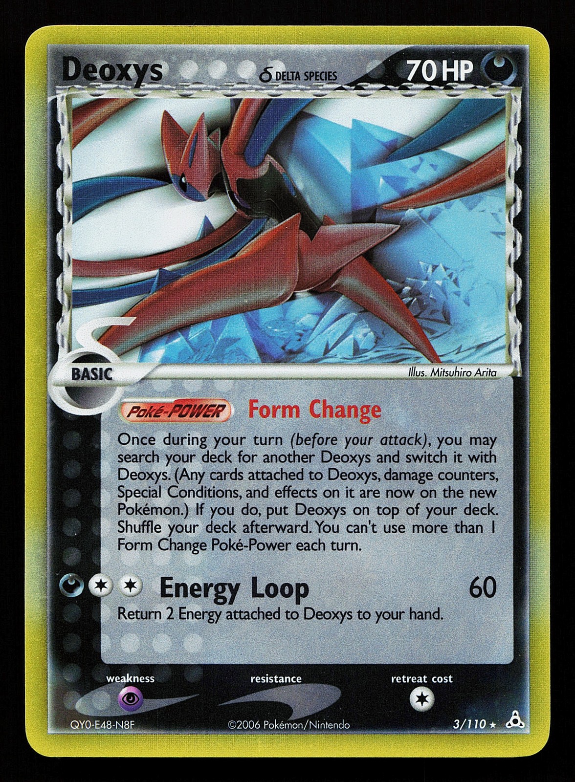 Deoxys 3/110 Holo Rare Holon Phantoms Pokémon Card