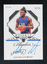 2020-21 Panini Flawless Rookie Auto 19/25 Isaiah Stewart #FRA-IST Auto 3d3