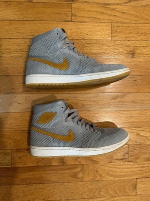 Jordan 1 Retro High Flyknit - Wolf Grey - Size 9