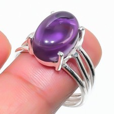 Purple Amethyst Gemstone 925 Sterling Silver Jewelry All Size Ring For Gift