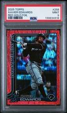 2025 TOPPS RED HOLO FOIL #258 XAVIER EDWARDS 3/5 PSA 9