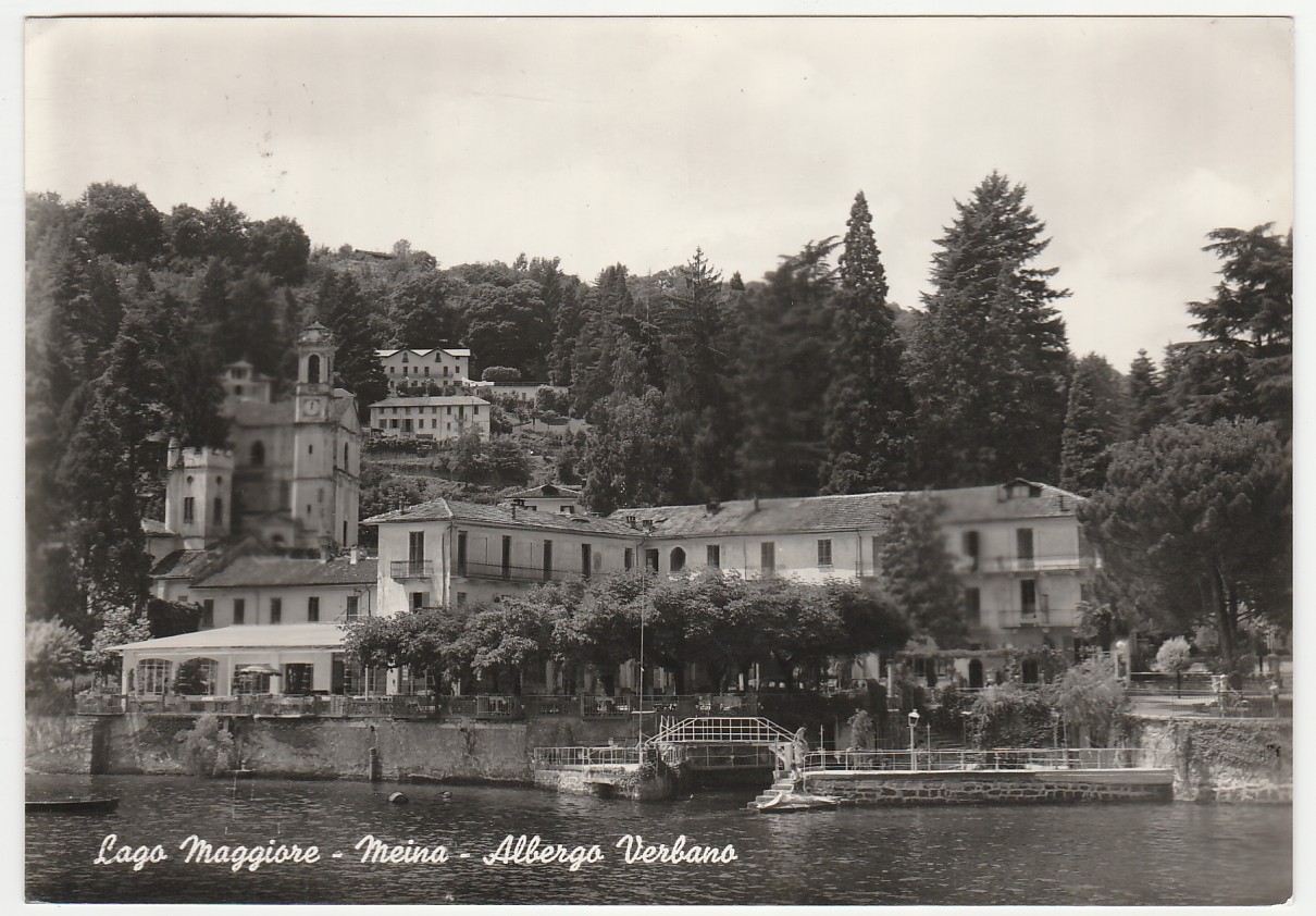 MEINA - NOVARA - ALBERGO VERBANO - VIAGG. 1958 -37288-