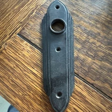 Vintage Art Deco Doorknob Back Plate Salvage 6 In