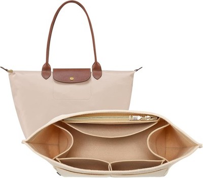 Purse Organizer Insert for Longchamp Le Pliage, Premium Felt Long Champ Bag H...