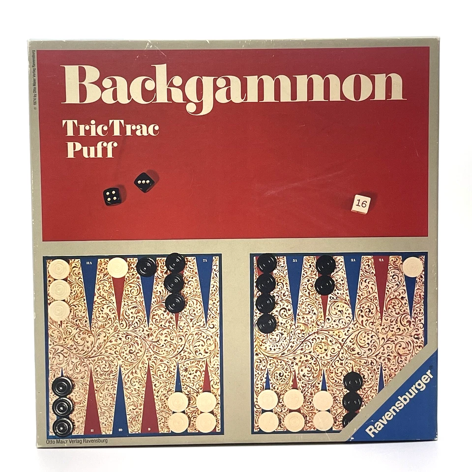 Ravensburger Backgammon | Tric Trac Puff | Vintage Brettspiel | vollständig OVP - Bild 2 von 4