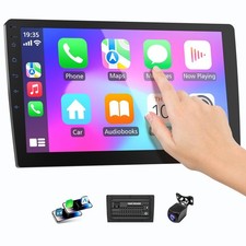 10.1" Wireless Double Din Car Stereo with Bluetooth, Wireless CarPlay and And...
