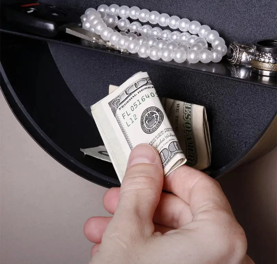 Wall Clock Money Safe Box Hidden Secret Jewelry Security Cash Hidden Compartment - Image 4 of 4