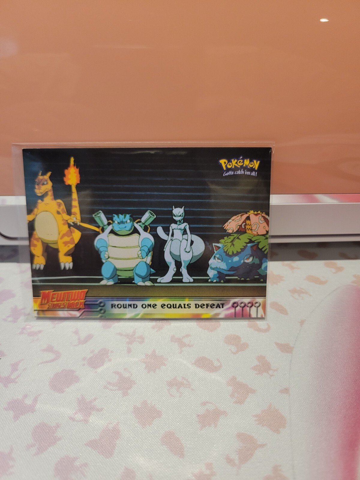 Round One Equals Defeat # 26 Topps Mewtwo Strikes Back Pokemon The Movie Card