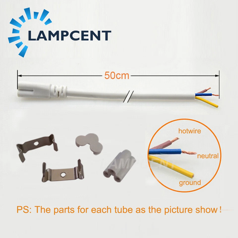 20-100/Pack T8 Integrated LED Tube 2,3,4,5,6,8FT 6500K LED Shop Lighting Fixture - Image 3 of 4