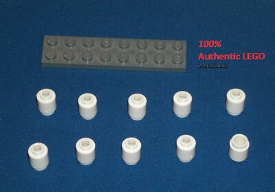 LEGO NEW 1x1 White Round Brick (10x) 306201 Brick 3062