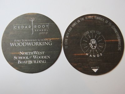 Beer Coaster ~ CEDAR ROOT School: Port Townsend Woodworking, Boat Building Class