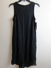 Apt. 9 Lace Sleeveless Hi Low Dress Womens Size 4 - Black (NWT)