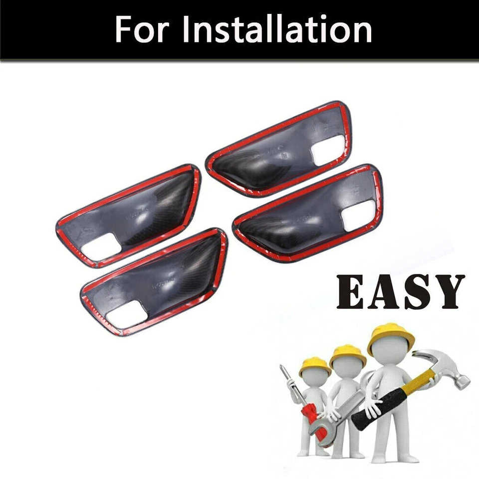 Cubierta interior del cuenco de la manija de la puerta para BMW serie 3 4 F30 F34 3GT aspecto de carbono Foto 2 de 4