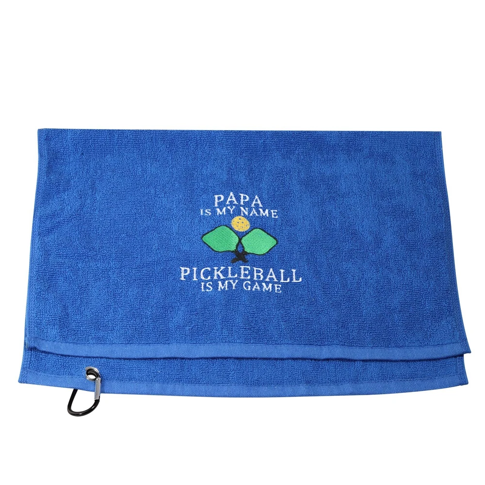 Pickleball Lover Towel Papa Is My Name Pickleball Is My Game Towel Papa’s Pic...