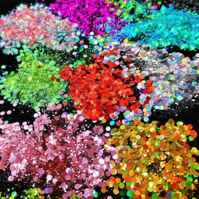 GADGETCKING 24 Set Chunky Glitter Mix Pot Eye Shadow Nail Face Tattoo Festival Cosmetic Body