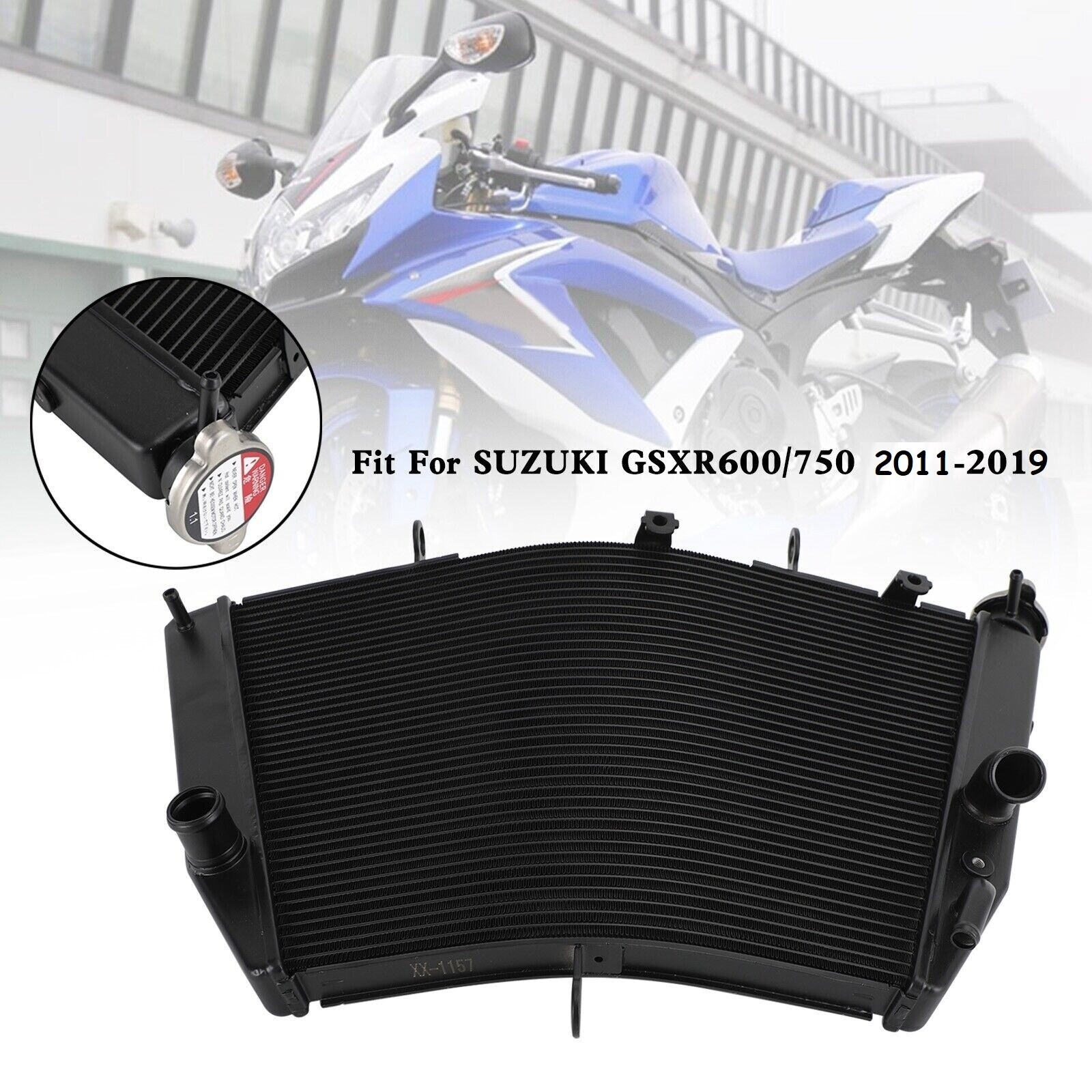 Radiateur moto GSXR 750 haute dissipation thermique pour modèles 2011-2019