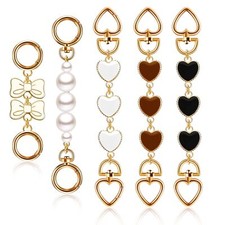 5 Pcs Purse Chain Extender Golden Bag Extender Chain Purse Charms Metal Purse...