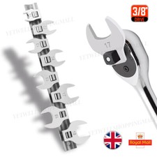 8Pcs 3/8inch Crow Foot Open End Spanner Brake Wrenches Key Wrench Set 10-19mm UK