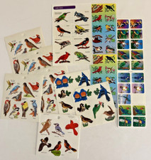 BIRD Stickers Vintage LOT Self Adhesive COLORFUL BRIGHT BEAUTIFUL EUREKA  USA