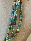 Rocki Gorman Glitter Rocks Long Turquoise Multi-Stone Beaded Necklace ...