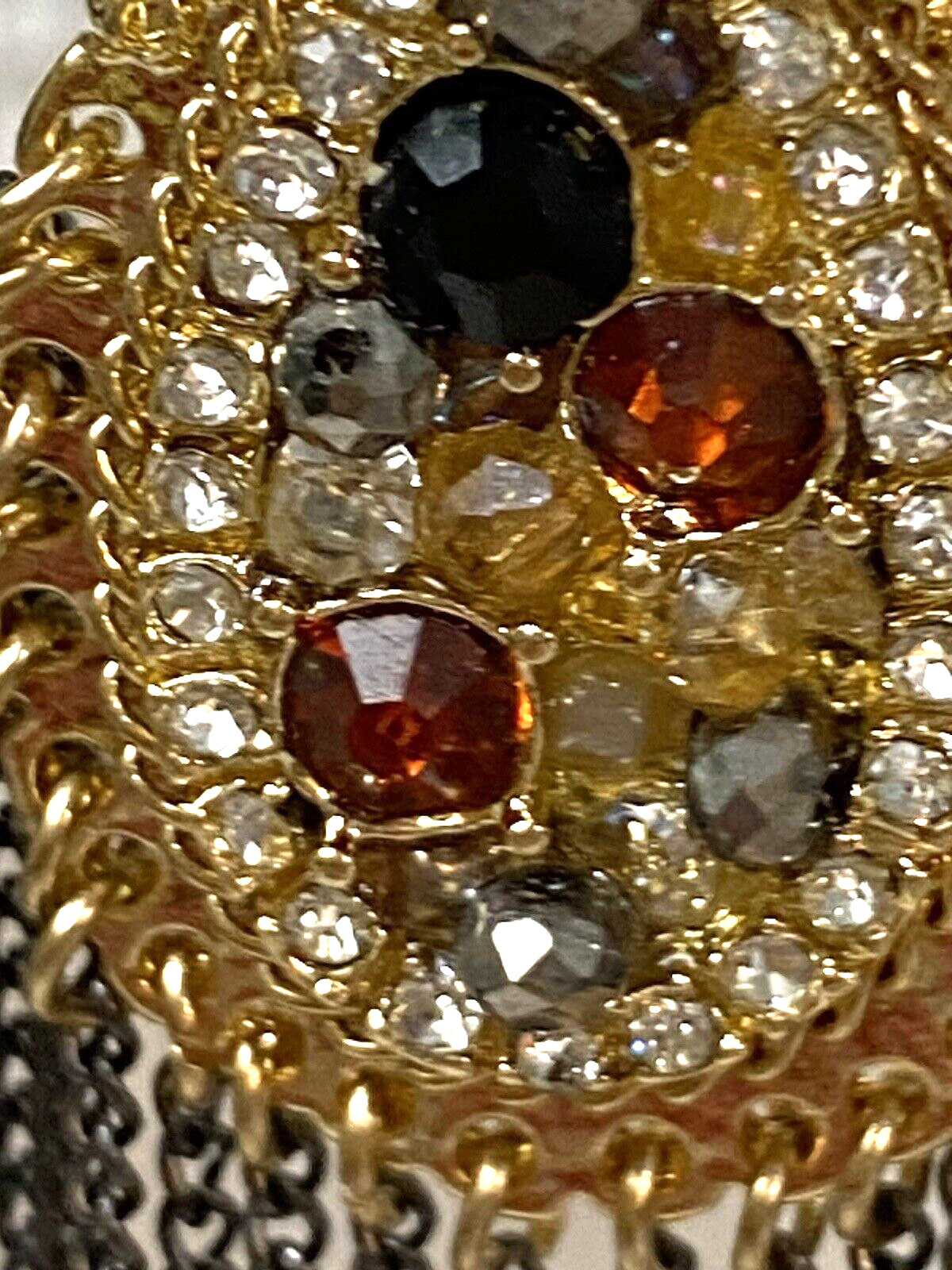 Multi Colored Stone Gold Tone Dangle/Drop Earrings - image 14