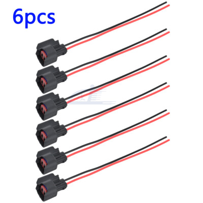 6x Fuel Injector Harness Connector Pigtail for S824 S-824 1P1344 WPT-1051 PT2160