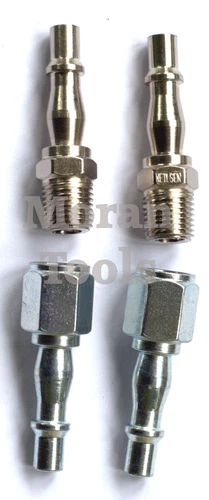 Air Line Fitting BSP Bayonet Coupling 4x 1/4" Airline  2 female 2 Male Coupler