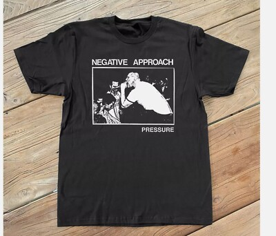 #ad NEGATIVE APPROACH PRESSURE Gift Fan Cotton Black All Size Shirt $16.97