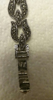 LADIES ELGIN QUARTZ. MARCASITE AMETHYST WRIST WATCH.Model ER130-017 2035 Case LADIES ELGIN QUARTZ. MARCASITE AMETHYST WRIST WATCH.Model  main image 3