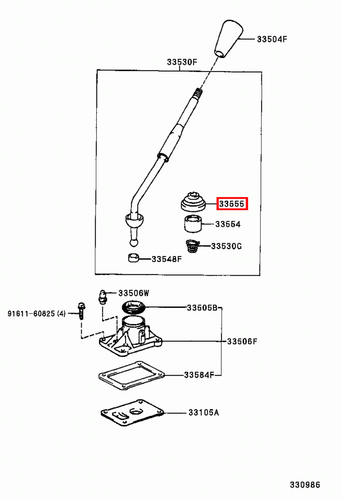 Genuine Hilux LN105 LN100 KZN205 KZN165 KZN130 KDN170 Gear Shift Lever Boot - Picture 7 of 20
