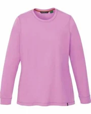 North End Ladies Organic Cotton/Spandex Jersey Long Sleeve Crew Fitness Shirt