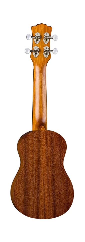 Luna Maluhia Peace Soprano Ukulele with Gig Bag, Satin Natural - Image 4 of 4
