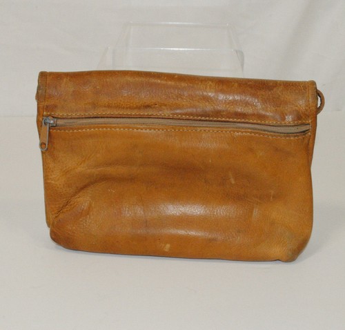 Julia Duren braune Schulter Umhängetasche Clutch Tasche aus Leder USA - Bild 5 von 12